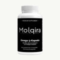 Molqira Omega-3-Kapseln mit EPA, DHA und Vitamin E – Vorderansicht